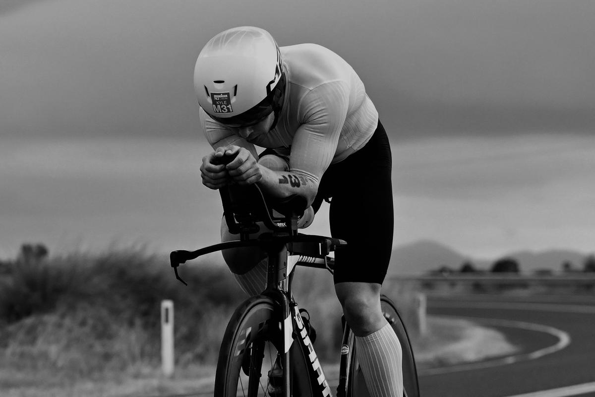 Triathlete racing in Australia